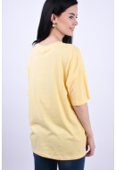 Women T-shirt Noisy May Ida Oversized Golden Haze/Sunkissed